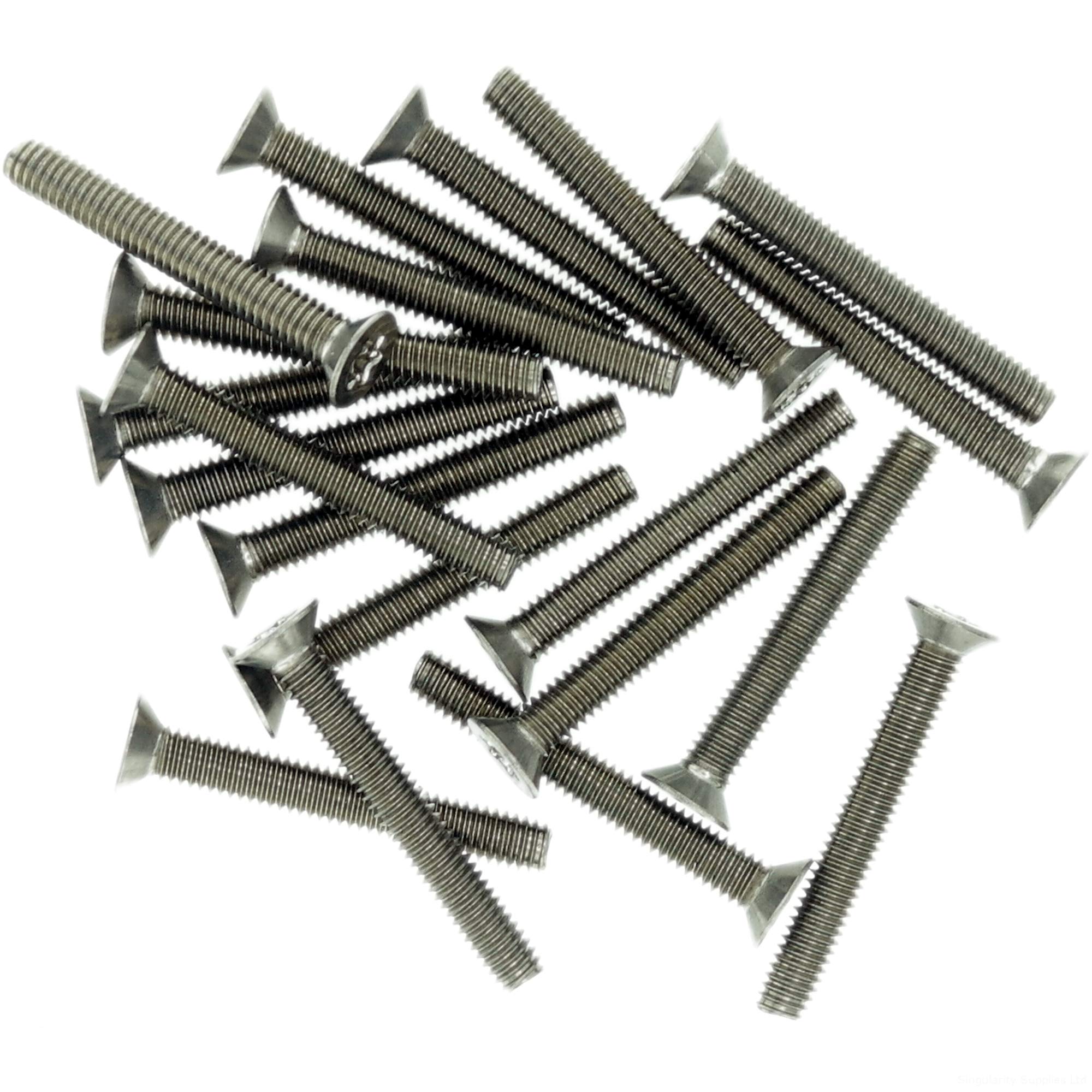 Singularity Supplies M3 (3Mm X 20Mm) Tx Socket Countersunk Thread Rolling Screw - Stainless Steel (A2) (Pack Of 20)