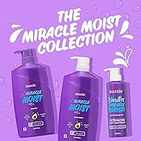 Vista 8 de Aussie Miracle Moist Shampoo and Conditioner with 3 Minute Miracle Deep Conditioner, Avocado & Jojoba Oil, Paraben-Free, Moisturizes & Detangles