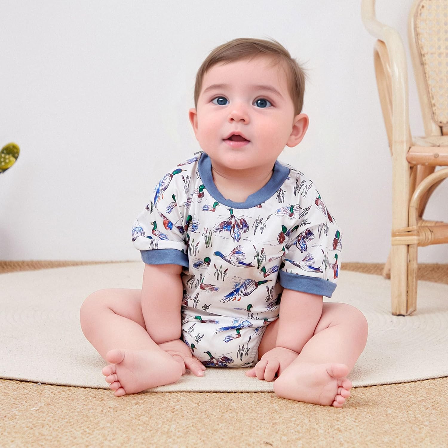 Pudcoco Baby Boys Romper Mallard Duck Hunting Baby Summer Clothes Short Sleeve T-shirt Bodysuit - Image 2