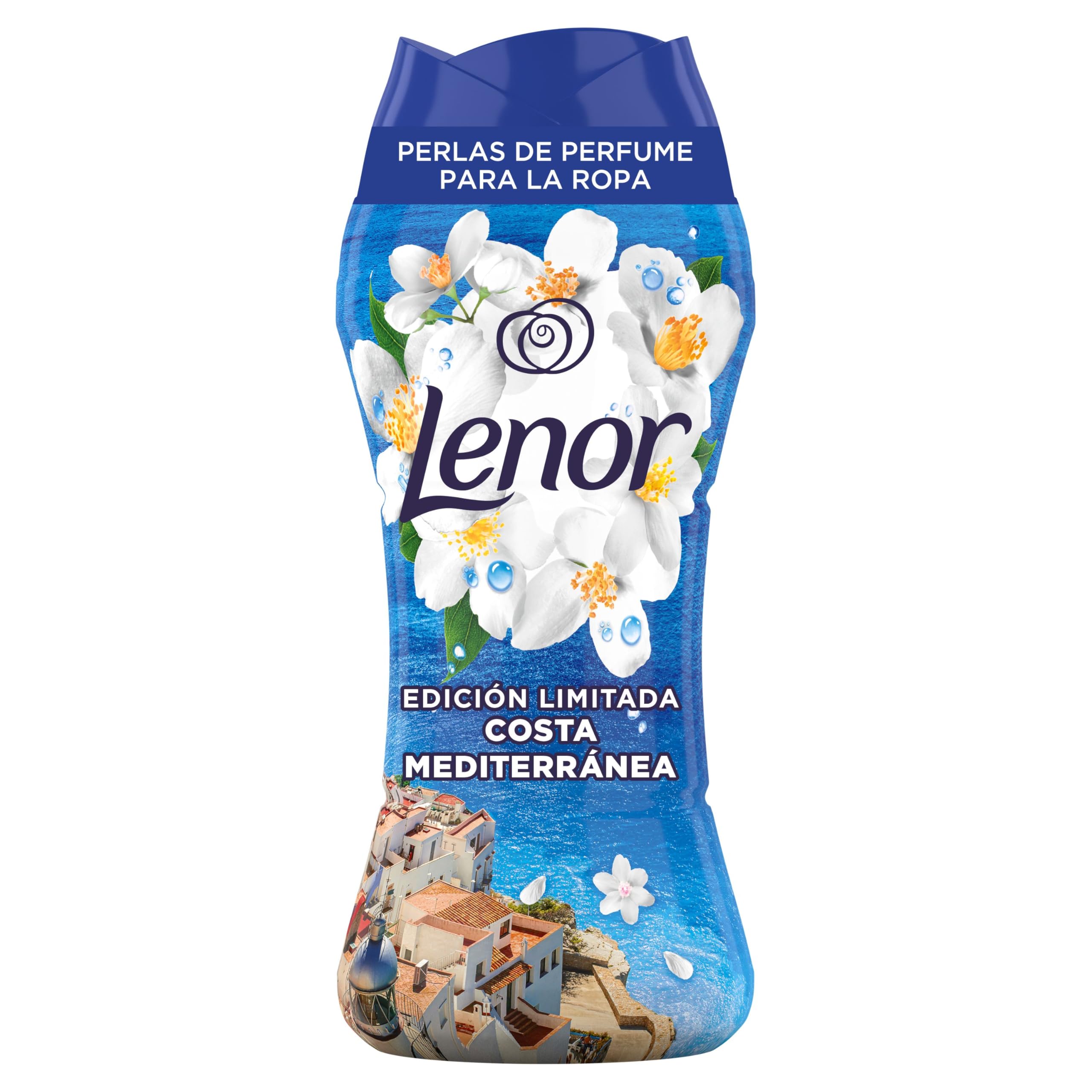 Lenor Perlas De Perfume para la Ropa, 133 Lavados (6 x 270g), Brisa Marina Y Jazmín, Edición Limitada Costa Mediterránea, Frescor Ininterrumpido Hasta 12 Semanas