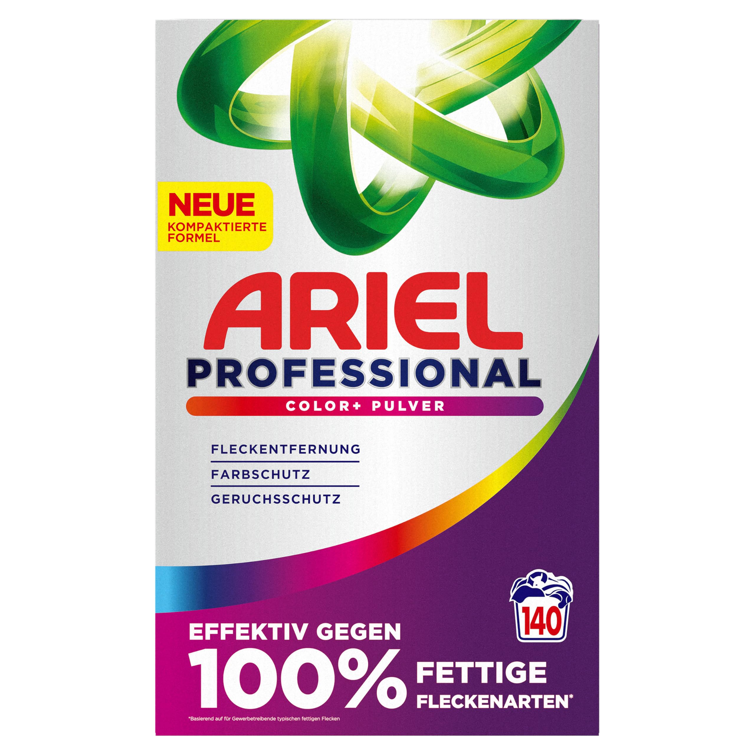 Ariel Professional Waschpulver Waschmittel Color+, bekämpft alle Arten von Fettflecken, für den professionellen Gebrauch