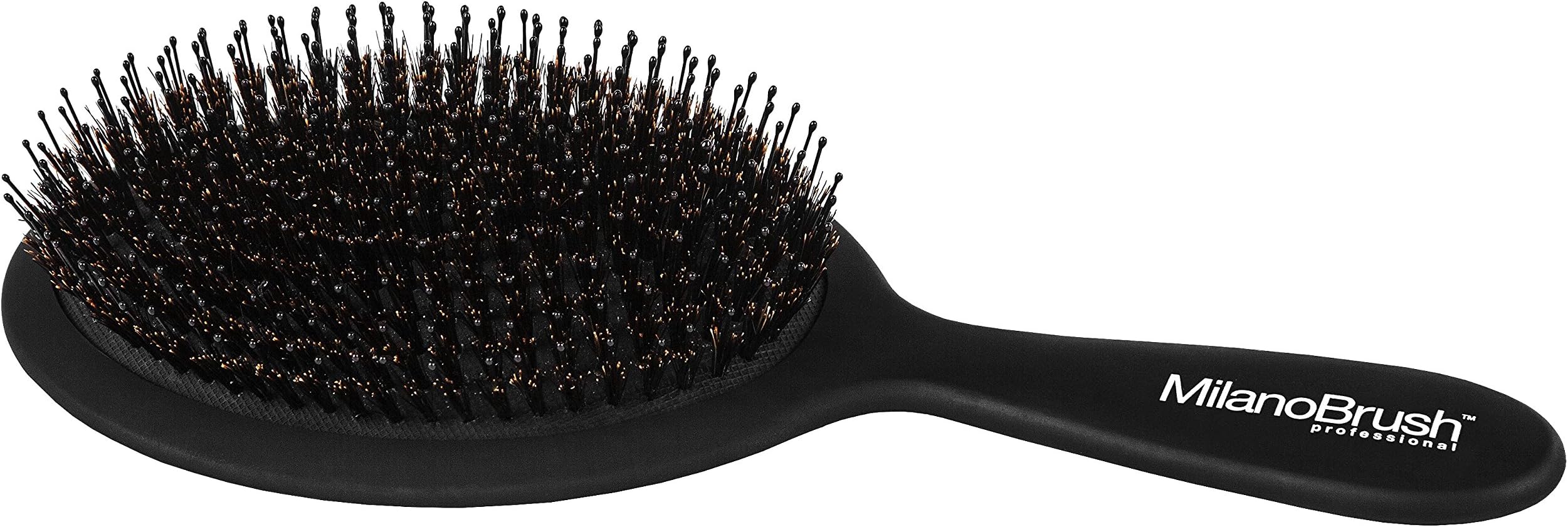 MilanoBrush Gorgeous Boar Bristle Hair Brush - For Blow-Drying, Straightening, Styling All Hair Types - Gentle For Scalp And Hair - Best Brush for Women, Girls, Men - Natural Bristles