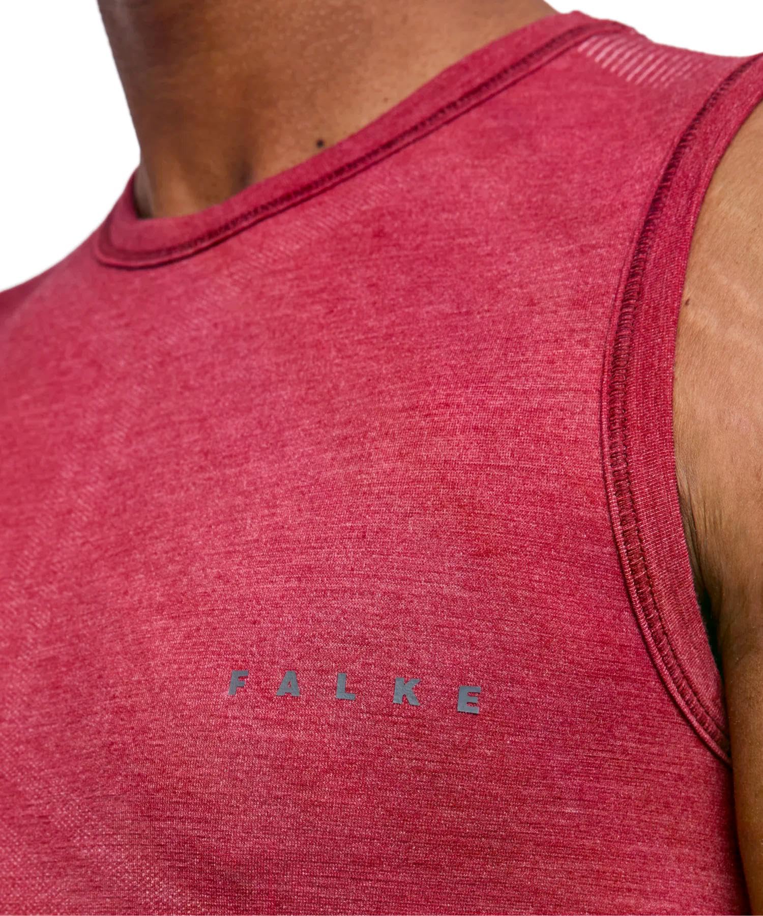 FALKE Mężczyźni Warstwa podstawowa (góra) Wool-Tech Light M S/l Sh wełna materiał funkcjonalny regulujące klimat 1 Sztuka, Czerwony Ruby 8830, XXL