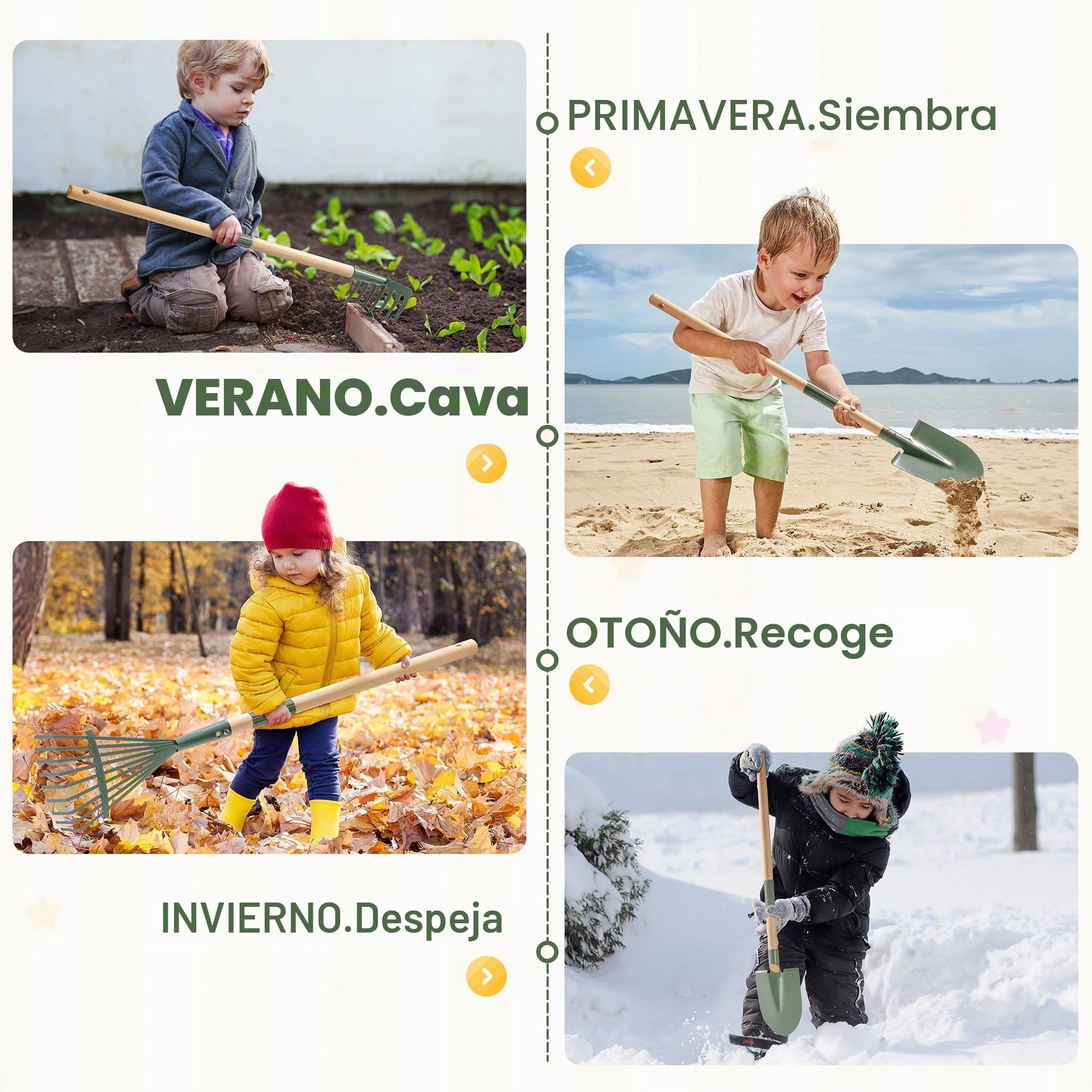 ROBUD Juego de jardín infantil con carretilla – Juguete de jardín con regadera – Juguete educativo para exteriores, granja, regalo para niños y niñas a partir de 3 años (verde)