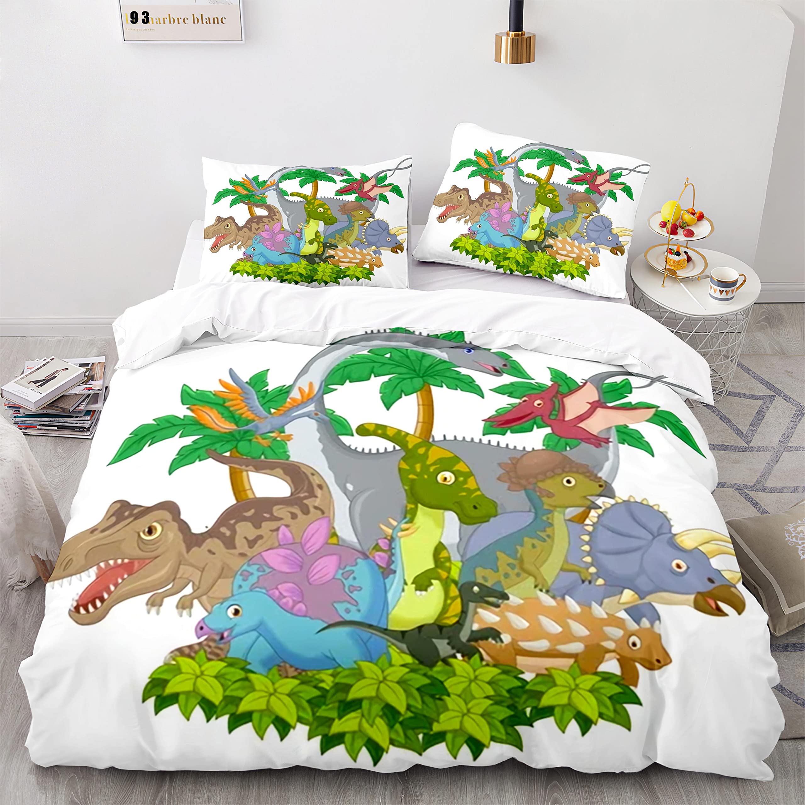 Parure De Lit Dinosaures 120 Cm X 150 Cm - Housse De Couette - Parure