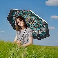 Vista 7 de G4Free Sombrilla de viaje grande con protección UV UPF 50+, 4246 pulgadas, apertura y cierre automático, resistente al viento, bloqueo solar