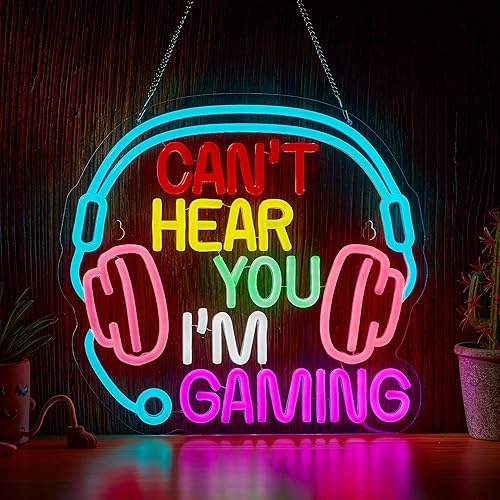 Miniatura 8 de Letrero de neón para jugador, letrero LED con mando de videojuegos, luz LED para decoración de habitación de jugadores, letreros de neón para rojo