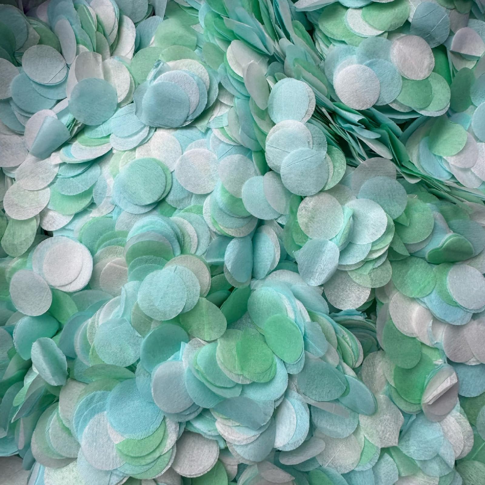 Pannu Design Round Tissue Paper Multicolored Table Confetti Party Decoration (Green Blue 100 Gram)