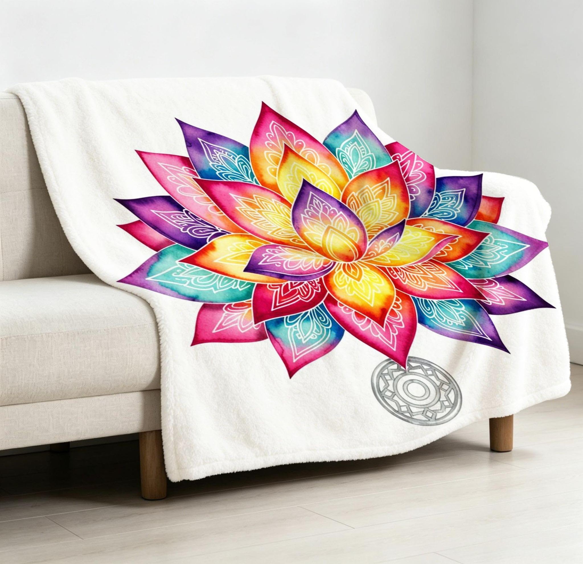 Manta Entretiempo Grande, Flores de Colores, 220x240 cm, AQ9035
