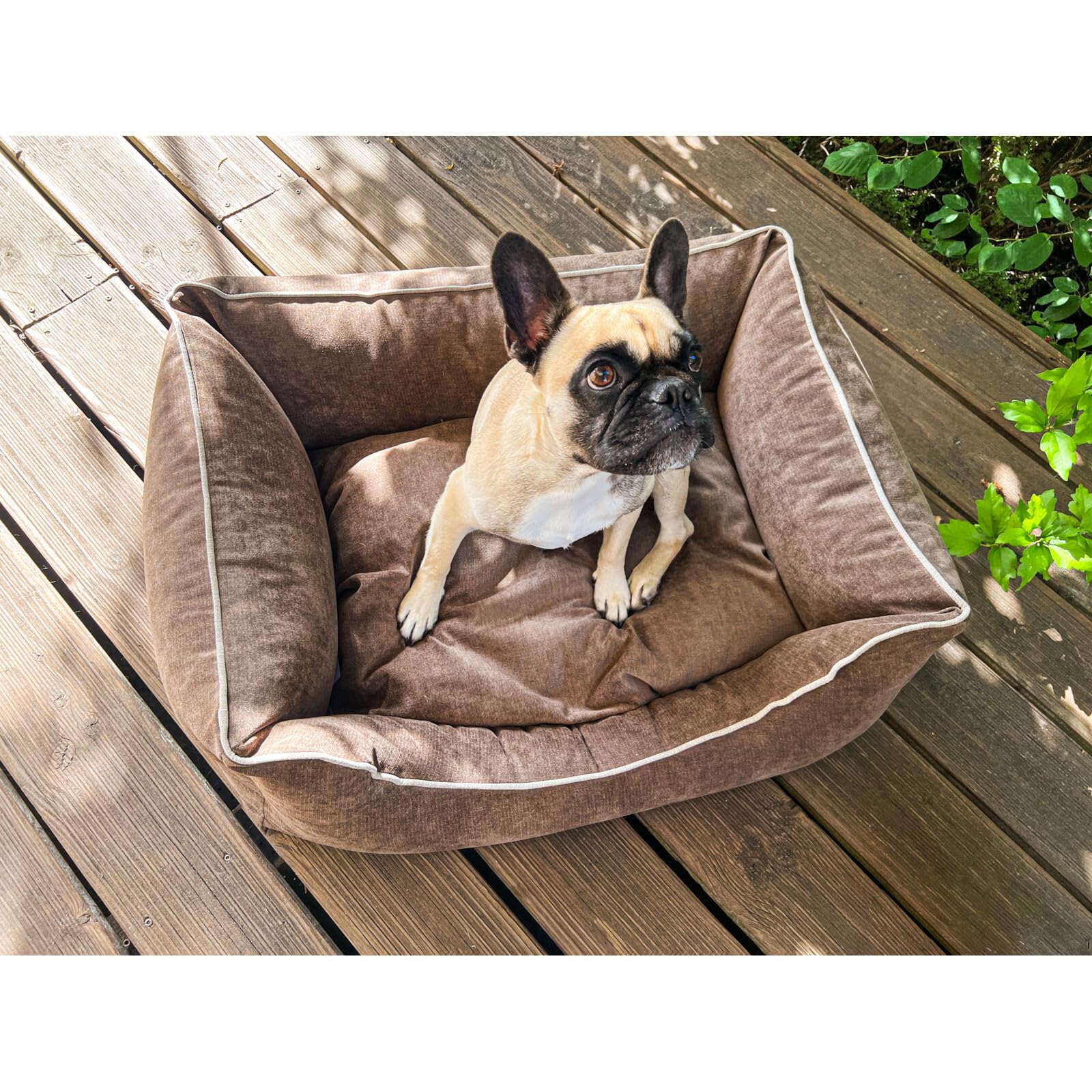 Aumüller Divano per cani Ortho Line, marrone – 100 cm – Divano ortopedico per cani | Cuscino reversibile con memory foam | Rivestimento rimovibile | Prodotto in Europa