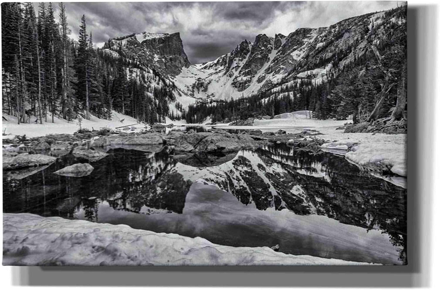 Epic Graffiti 'Dream Lake Morning' by Darren White, Canvas Wall Art, 12" x 18"
