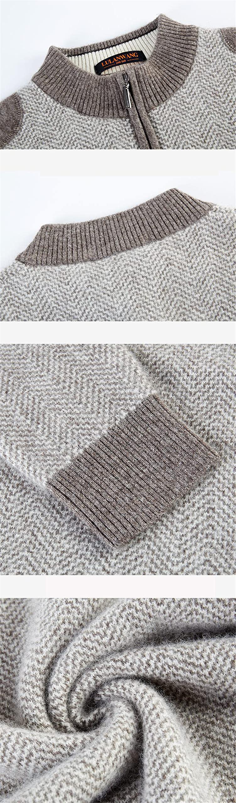 Winter Herren 100 reiner Kaschmir halb hoher Reißverschluss Kragen Pullover Dicker Casual Computer gestrickt Übergröße C S