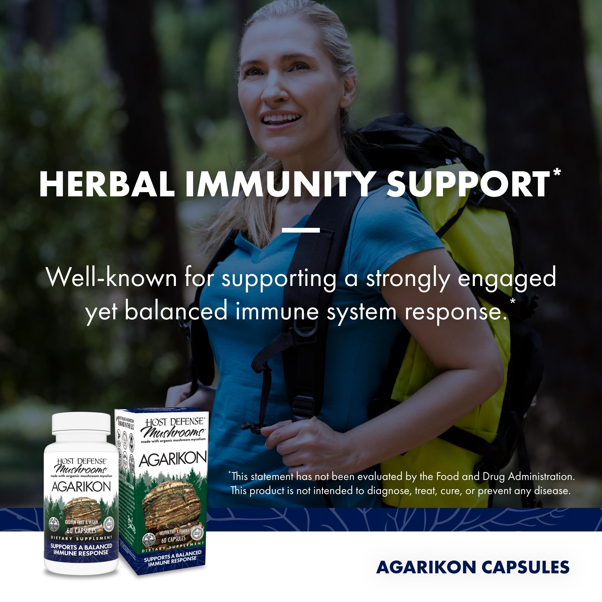 Host Defense Agarikon Capsules, Immune System Support, 60 Capsules — Amazon image 4