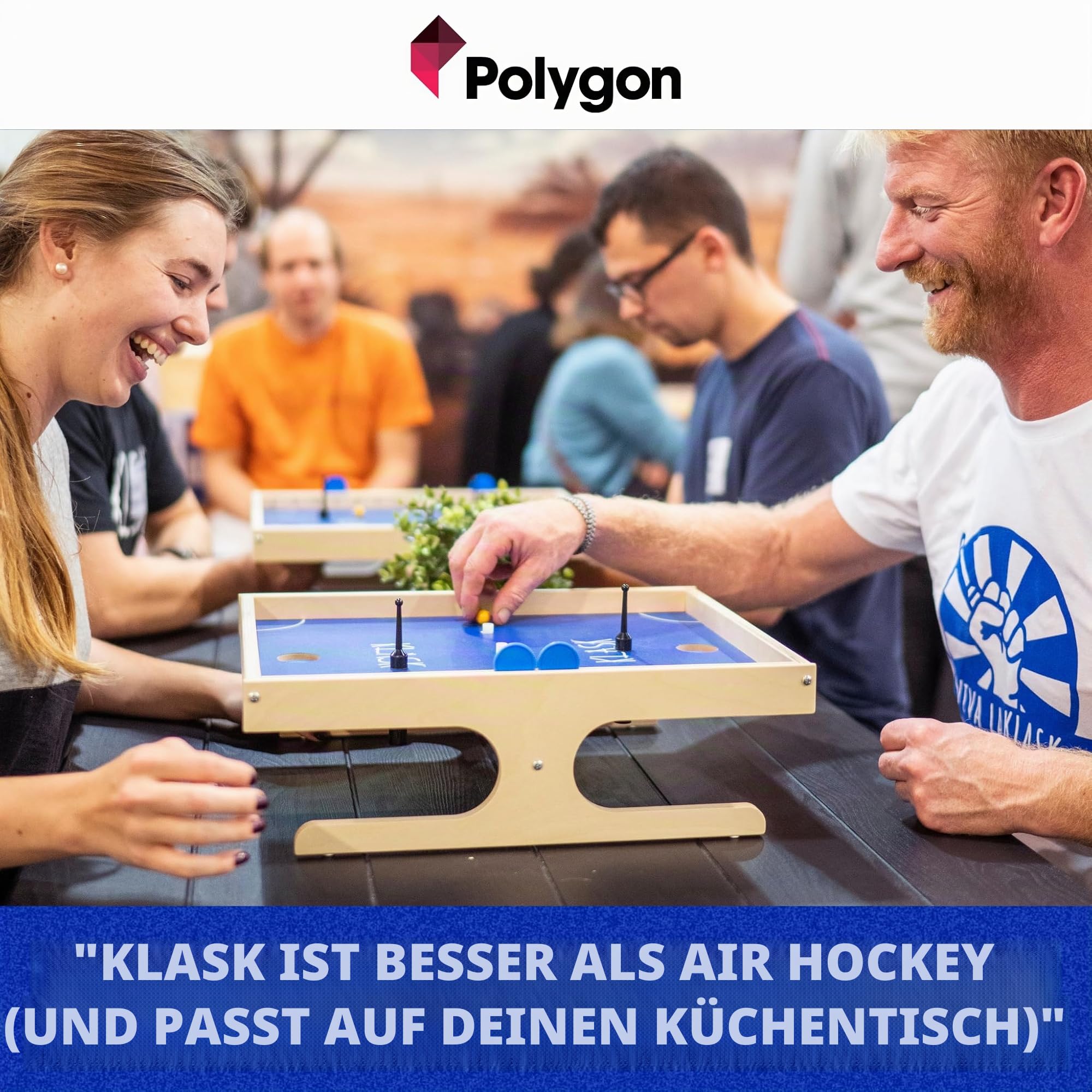 KLASK: The Magnetic Award-Winning Party Game of Skill - for Kids and Adults of All Ages That’s Half Foosball, Half Air Hockey