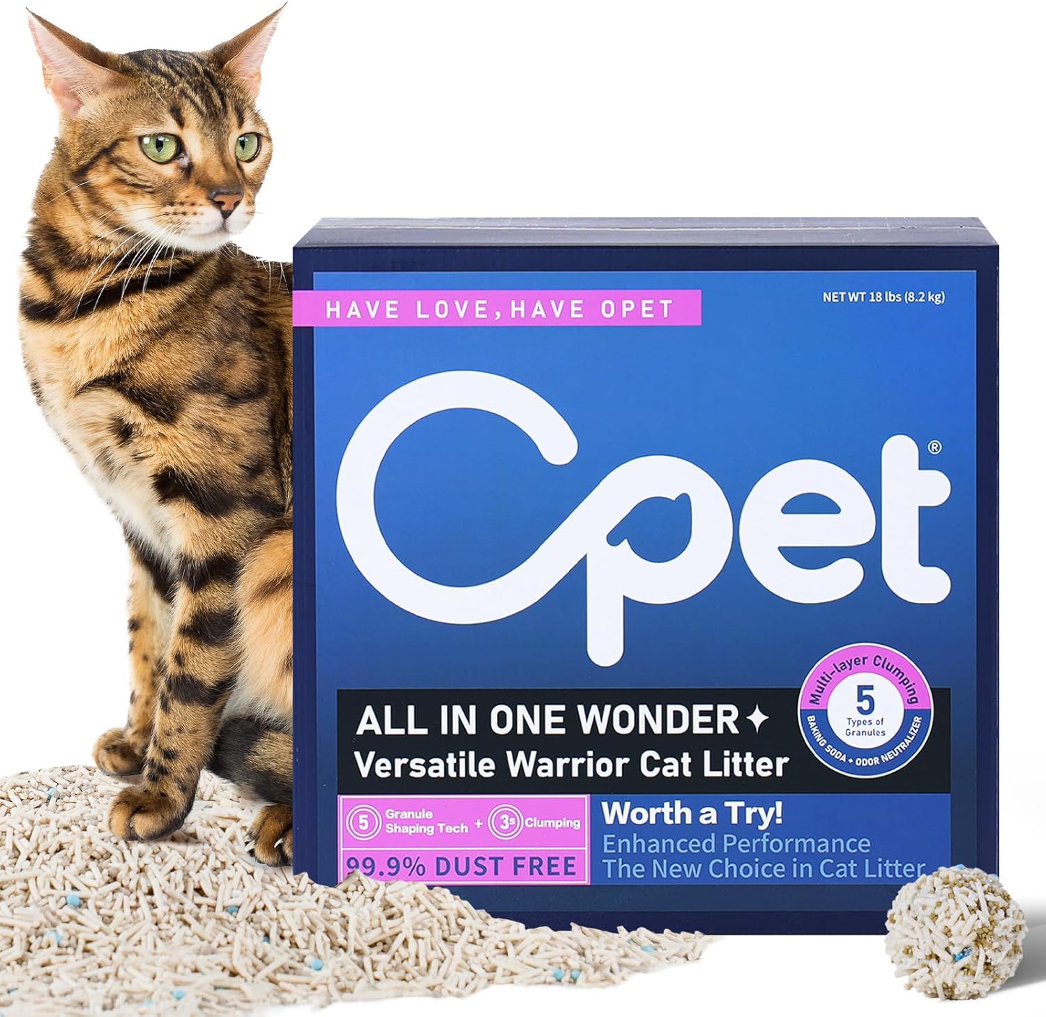 OPET Mixed Tofu Cat Litter - 18lb Strong Clumping