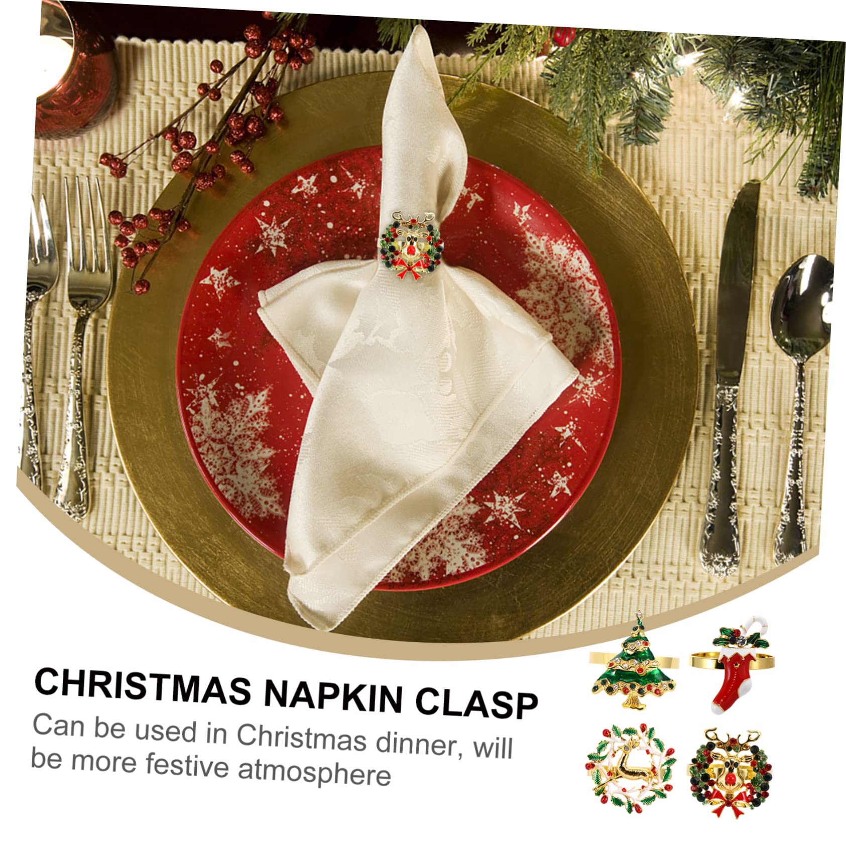 Ciieeo 12stücke Weihnachtsserviettenringe Mit Filigranen Und Schneeflockenmotiven Tischdekoration Für Festliche Anlässe Und Weihnachtsfeiern