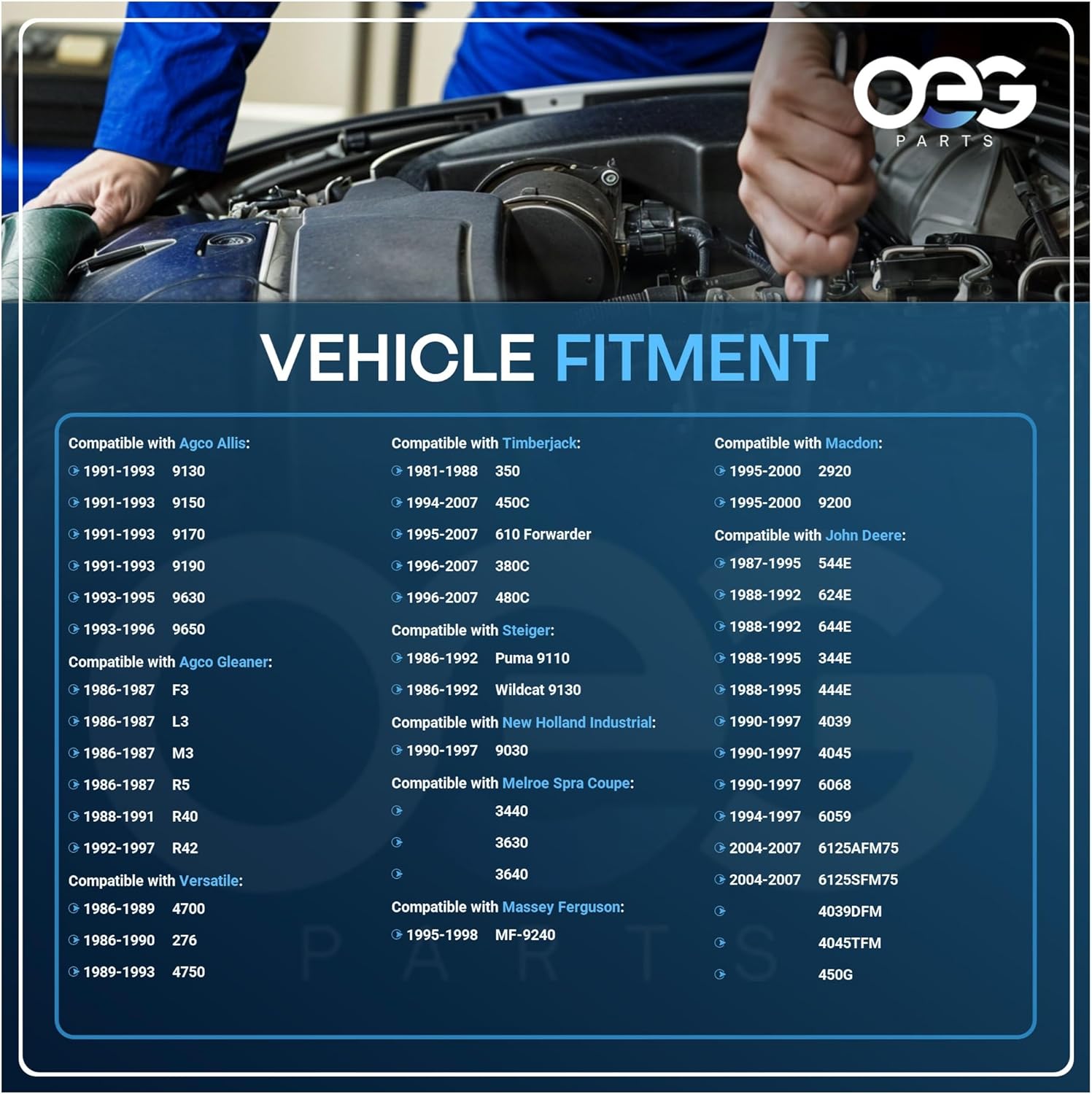 OEG Parts New Alternator Compatible With Melroe Spra Coupe Sprayer 3440 3630 3640 1105539, 10479924, 10479925, 10479926, 10479927, ADR0195, 40012046, 40012046R, 40012324, 40012510