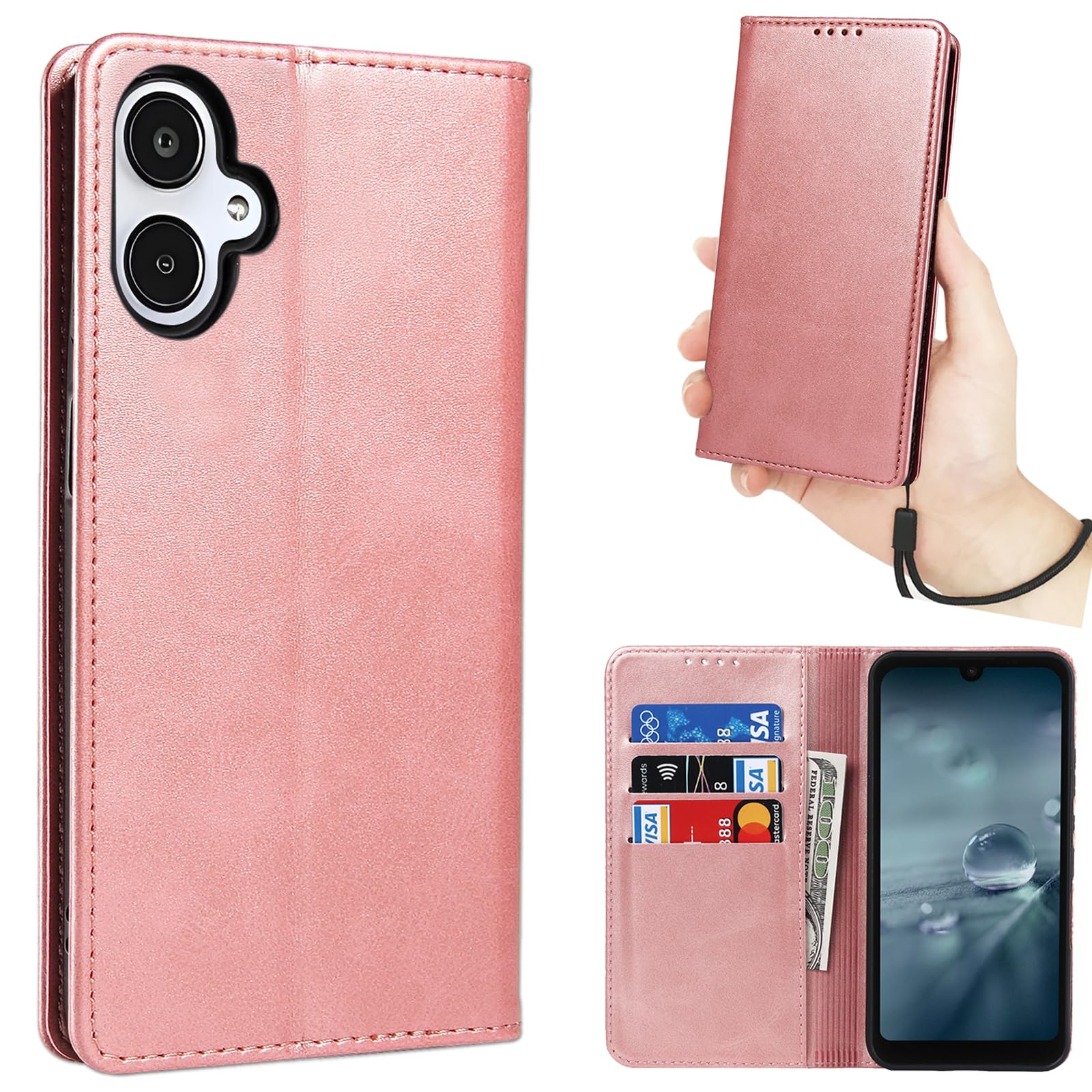 Amazon.co.jp: Galaxy A25 5G ケース 手帳型 【ストラップ 一本付