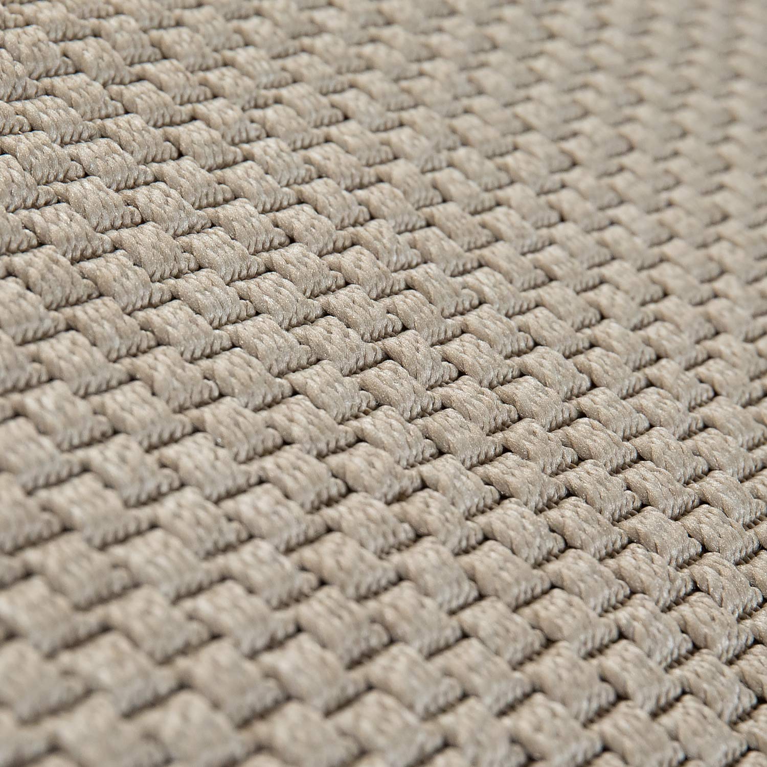 TT Home Tapis Jardin Tapis Exterieur Terrasse Cuisine Unis Moderne, Couleur:Beige, Dimension:160 cm Rund