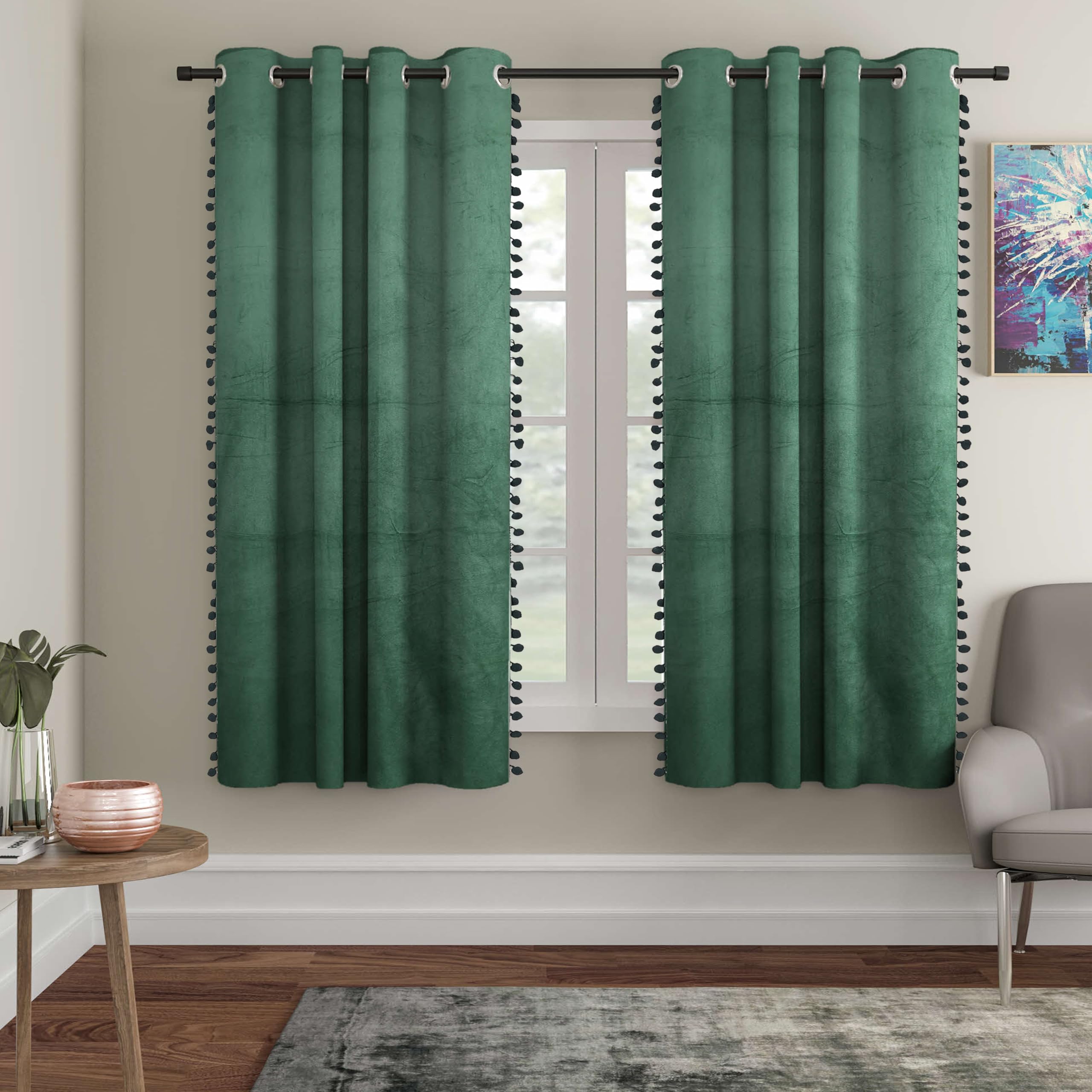 STITCHNEST Floréa Curtains - Room Darkening & Privacy -21