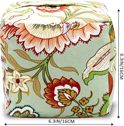 Vista 96 de Tope de puerta decorativo con peso, tope de puerta de tela con asa, cubo cuadrado resistente, protectores de pared para el hogar, oficina, A