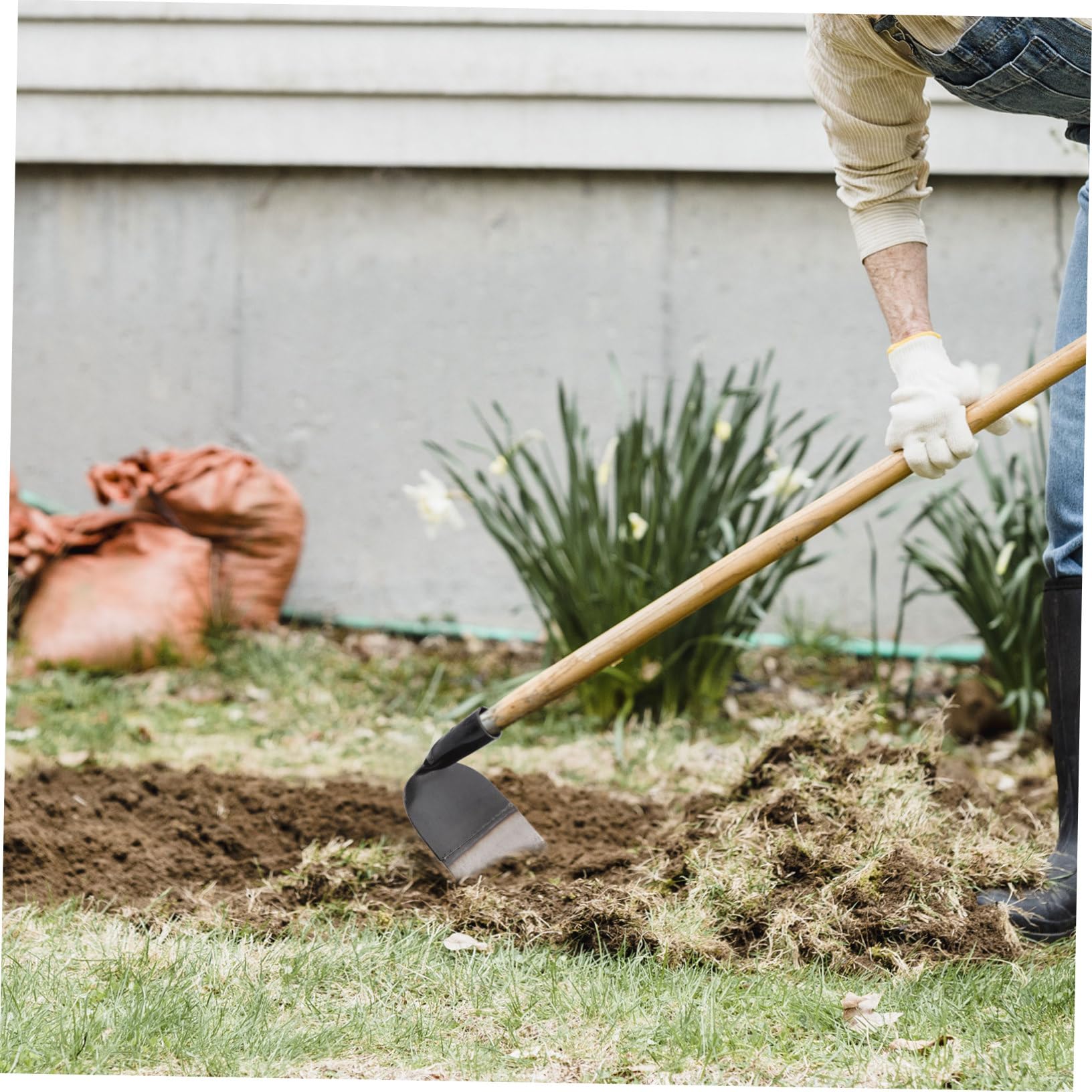 NUOBESTY Strumento Cavafossi in Acciaio Inox per Giardino e Orto | Resistente Agli Urti, Mantiene la Forma, Uso per Dissodamento e Diserbo, Utensile per Amici Appassionati di Giardinaggio