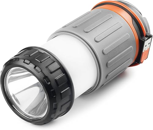 WAGAN EL4304 Linterna LED plegable para camping, recargable por USB, 240 lúmenes, linterna colgante, ganchos magnéticos, base magnética para