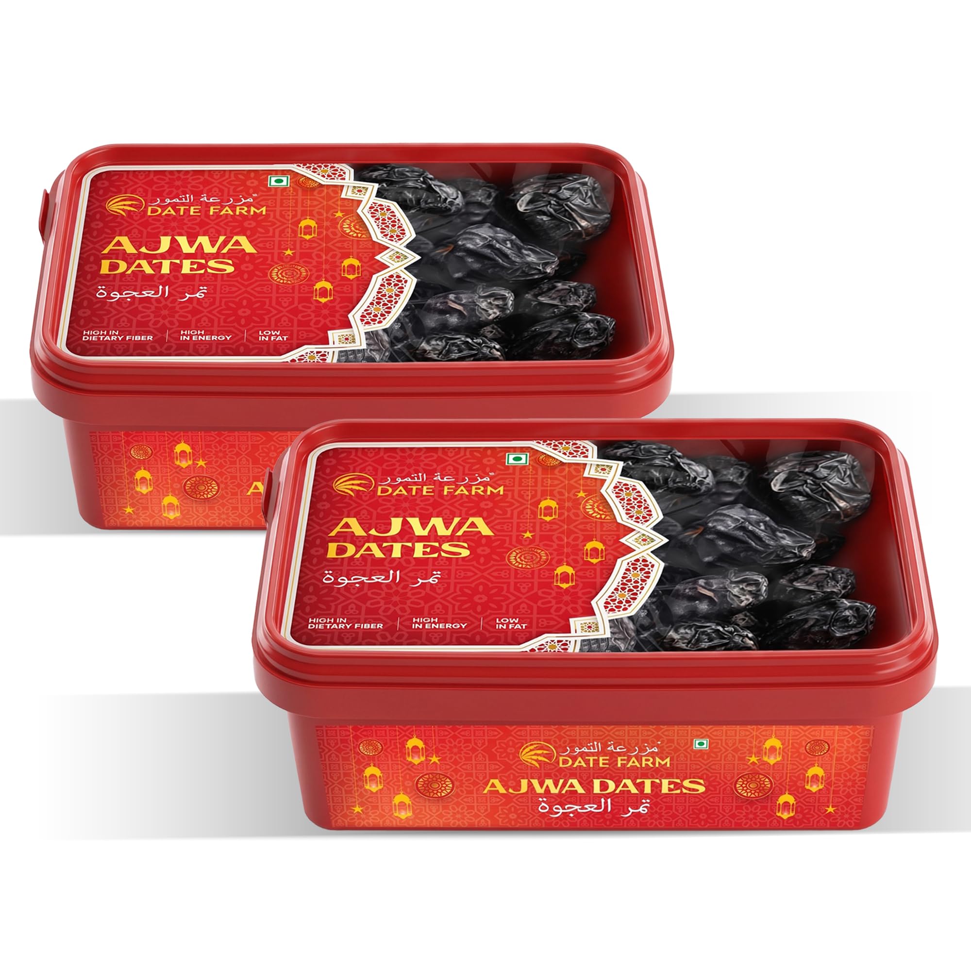 Date Farm Premium Ajwa Dates | Naturally Sweet Black Dates | Rich in Dietary Fiber | No Added Sugar | Ready to Eat | Healthy Dry Fruit Snack | Hygienically Packed | Pack of 2-image-23