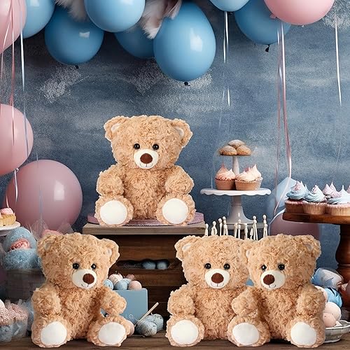 Miniatura 5 de Liliful 8 piezas de animales de peluche de 8 pulgadas a granel, osos de peluche suaves, decoraciones de oso, recuerdos de fiesta de oso para baby