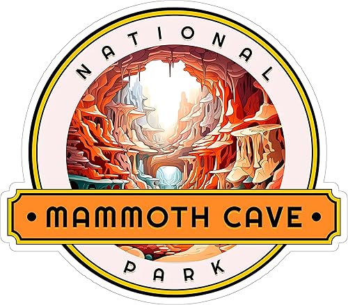 Calcomanía de vinilo de viaje para pasaporte de Kentucky Mammoth Cave National Park, pequeña calcomanía impermeable para botella de agua, taza,