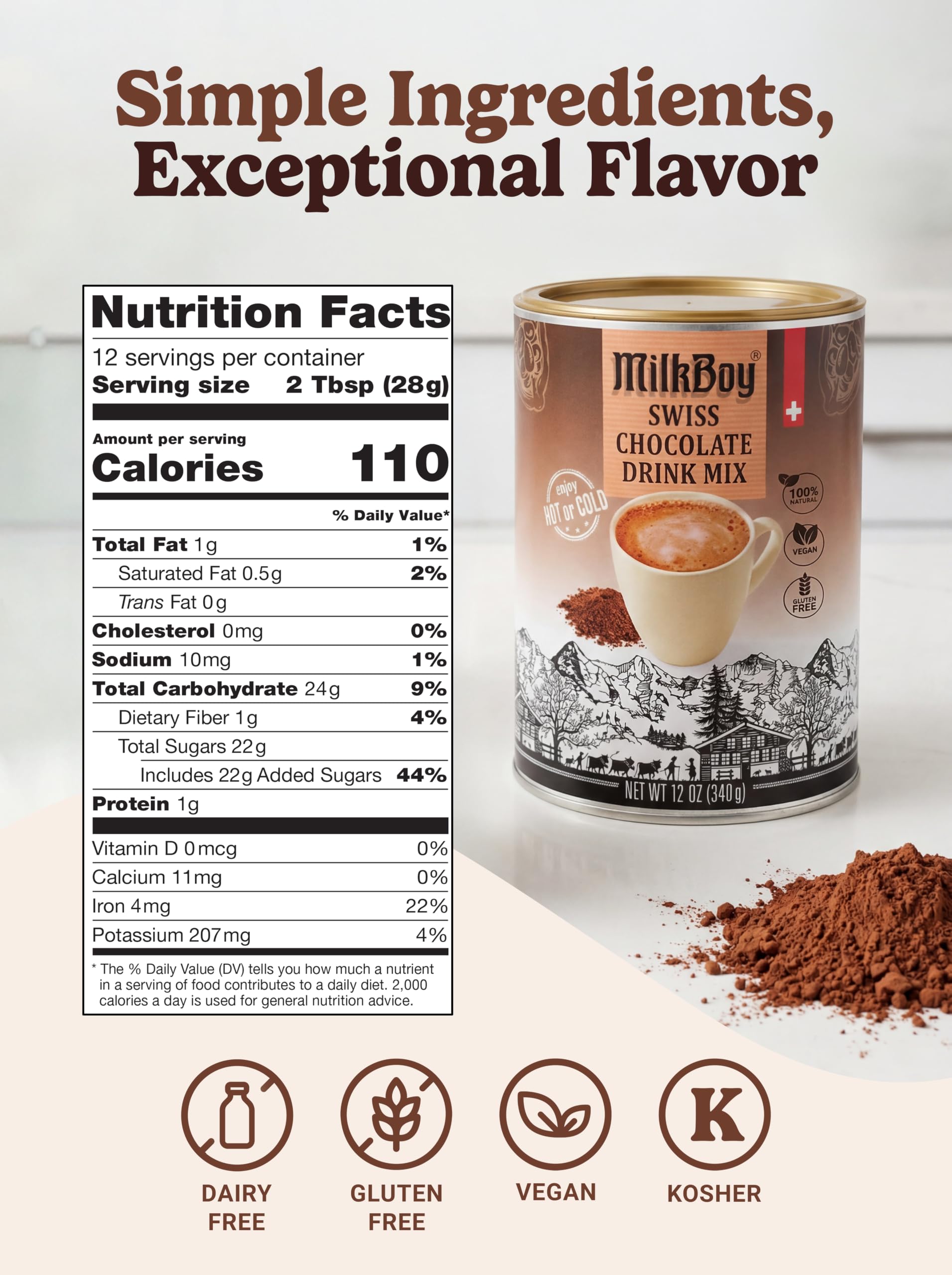 Milkboy Swiss Chocolates MilkBoy Gourmet Hot Chocolate Mix - Swiss