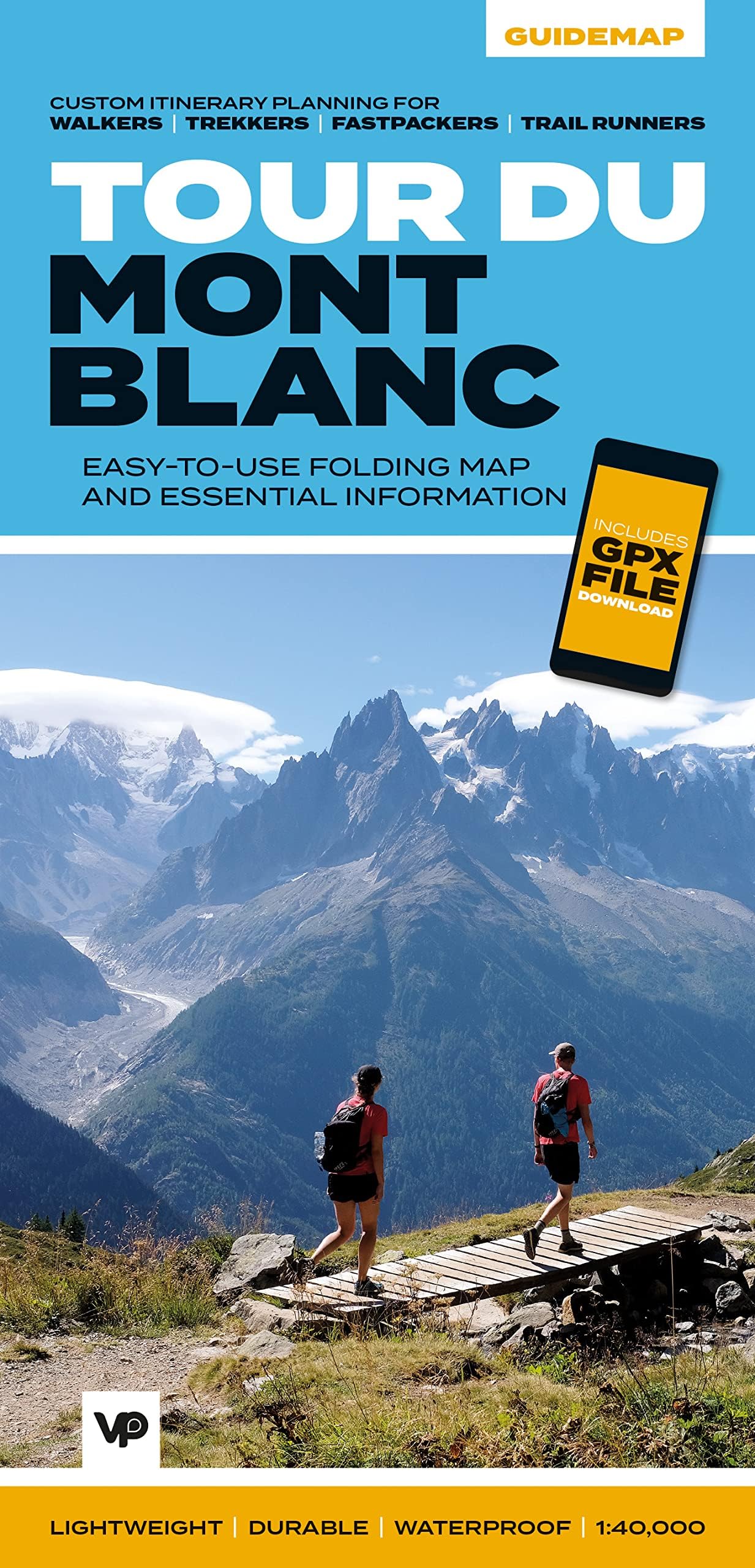 Tour du Mont Blanc: Easy-to-use folding map and essential information, with custom itinerary planning for walkers, trekkers, fastpackers and trail runners (Guidemaps) (Big Trails Guidemaps): 1