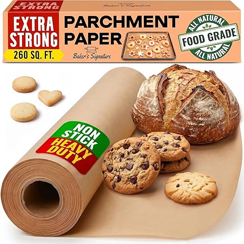 260 Sq.Ft Unbleached Parchment Paper for Baking – Roll with