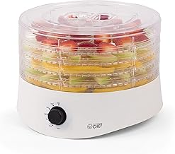 Commercial Chef Food Dehydrator, Dehydrator for Food and Jerky, Freeze Dryer, CCD100W6, 280 Watts, White