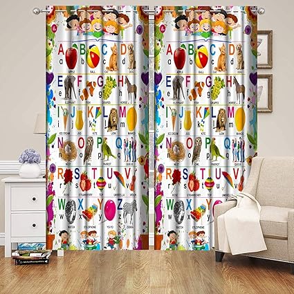 Kiyaan Polyester 3D Cartoon and Animals Print Curtain Multi Colour Set of 1 Size 4 x 7 Feet Feet Door for Use Kids Room