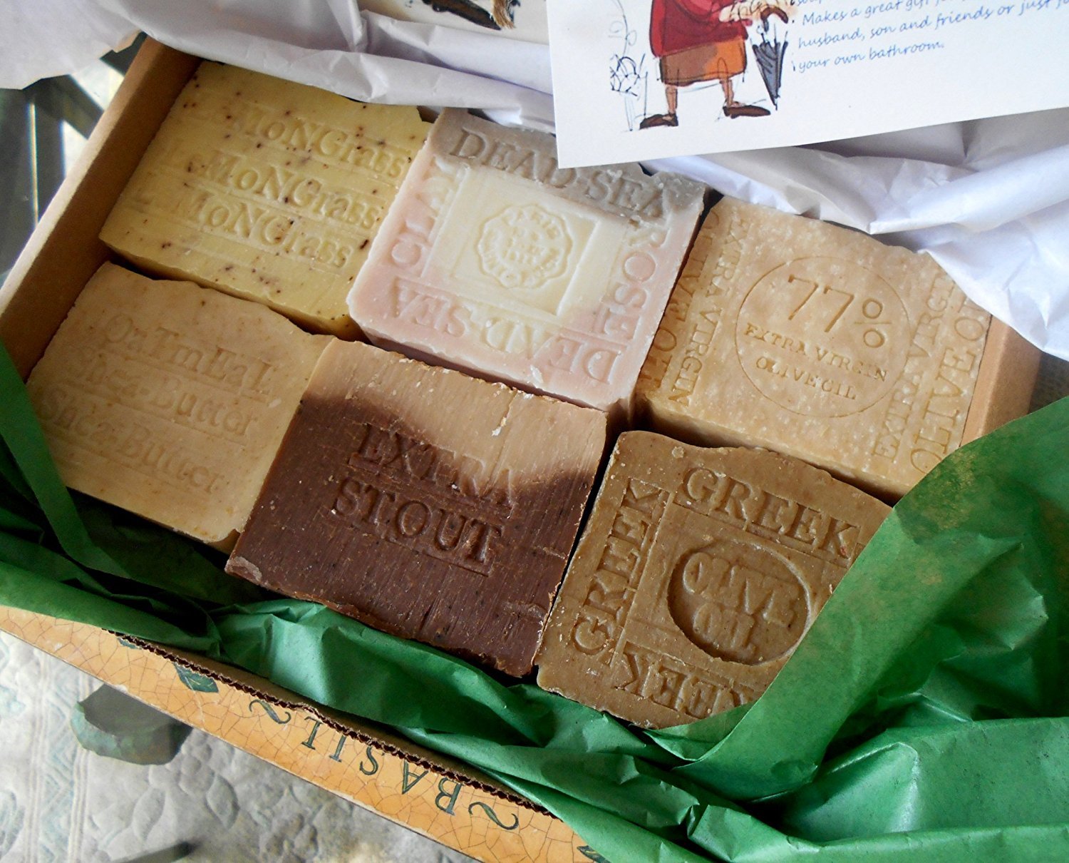 Natural Handcrafted 12 Gentleman's Soap Gift Set Artisan Bars for Men with Different Scents
