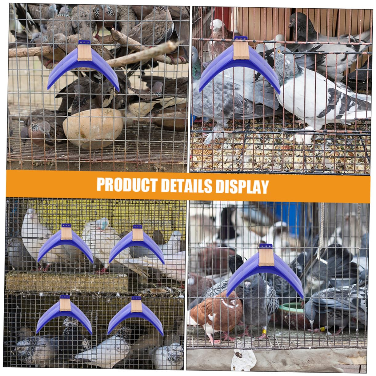 10 pièces Support Perchoir Oiseaux Bois Stand Multifonction pour Pigeons et Perroquets Barres Lisses et Sûres pour Repos et Jeu Adapté Aux Oiseaux Moyens et Grands Accessoire pour