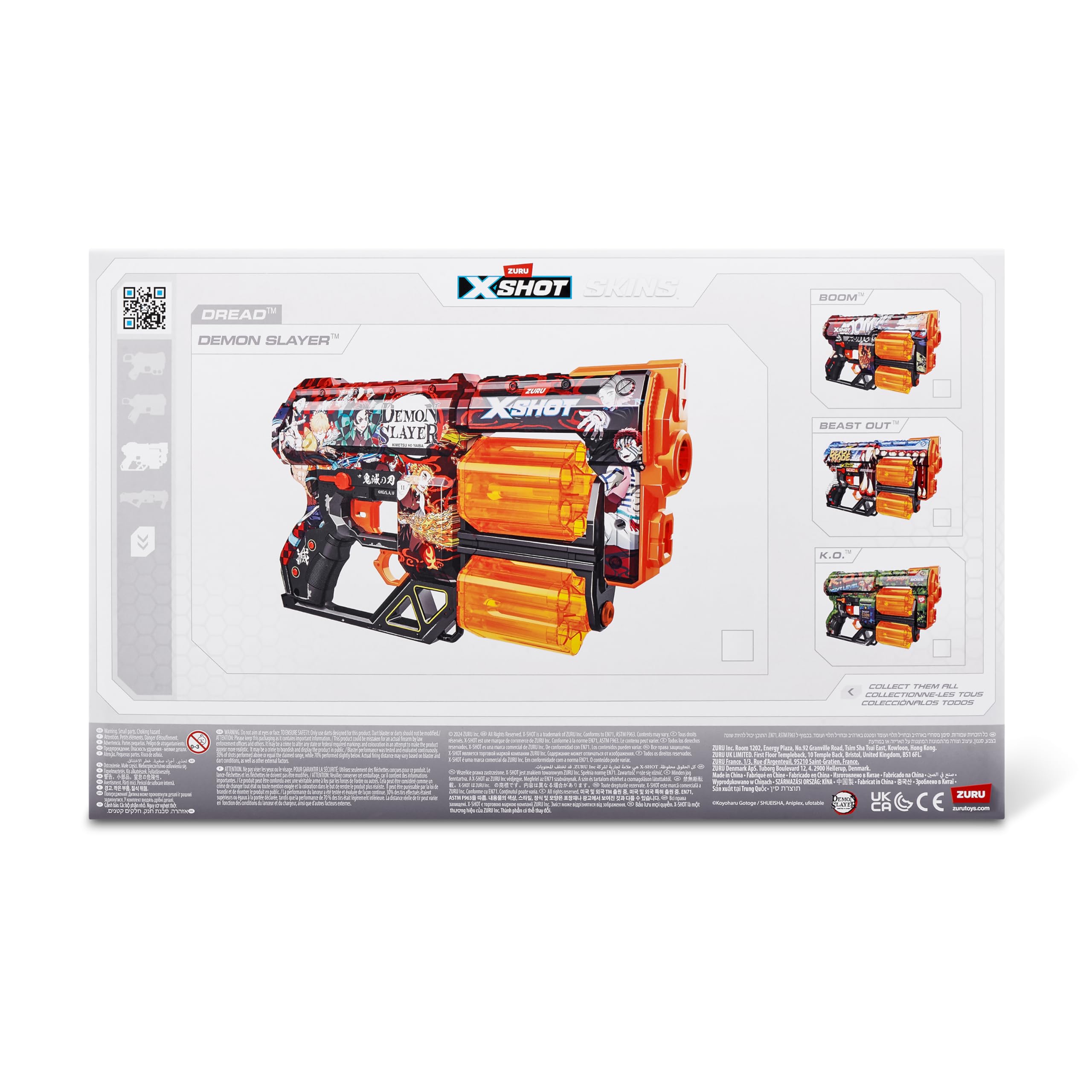 Amazon.com: ZURU XSHOT Skins Dread with 12 Darts - Demon Slayer