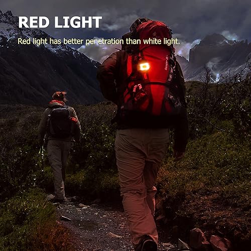 Miniatura 3 de Luz de circulación de 800 lúmenes, luces recargables con clip con iluminación rojaverde, visión nocturna, 5 modos, luz LED de seguridad ligera para