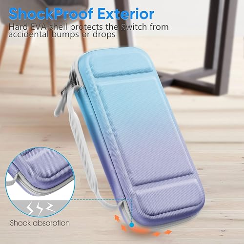 Miniatura 5 de Fintie Carrying Case for Nintendo Switch Lite 2019, Shockproof Hard Shell Protective Cover Travel Bag w15 Game Card & 2 Micro SD Card Slots for