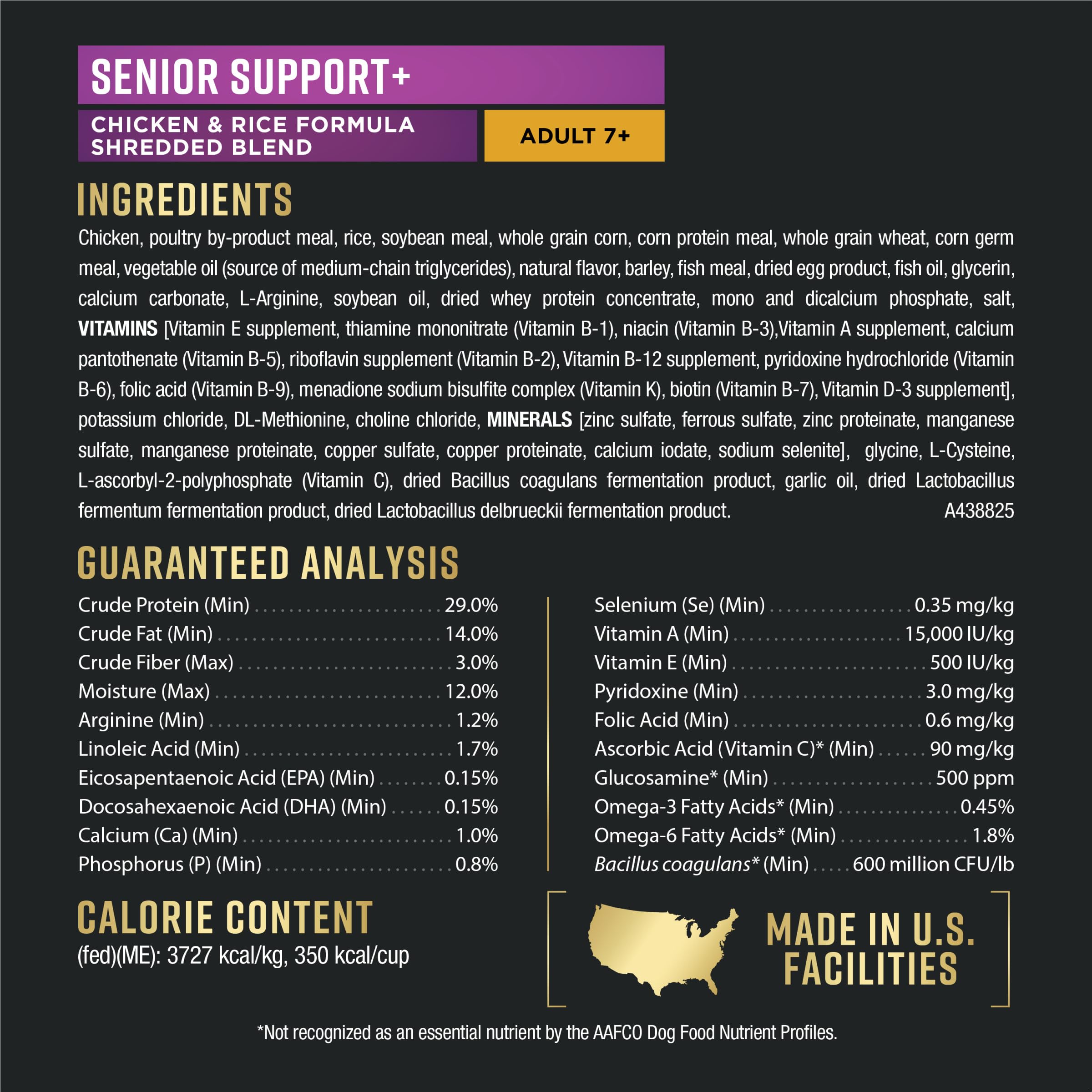 Purina Pro Plan AdvantEDGE Senior Support Plus Dog Food — Chicken & Rice, 22 lb — alternate product view 7
