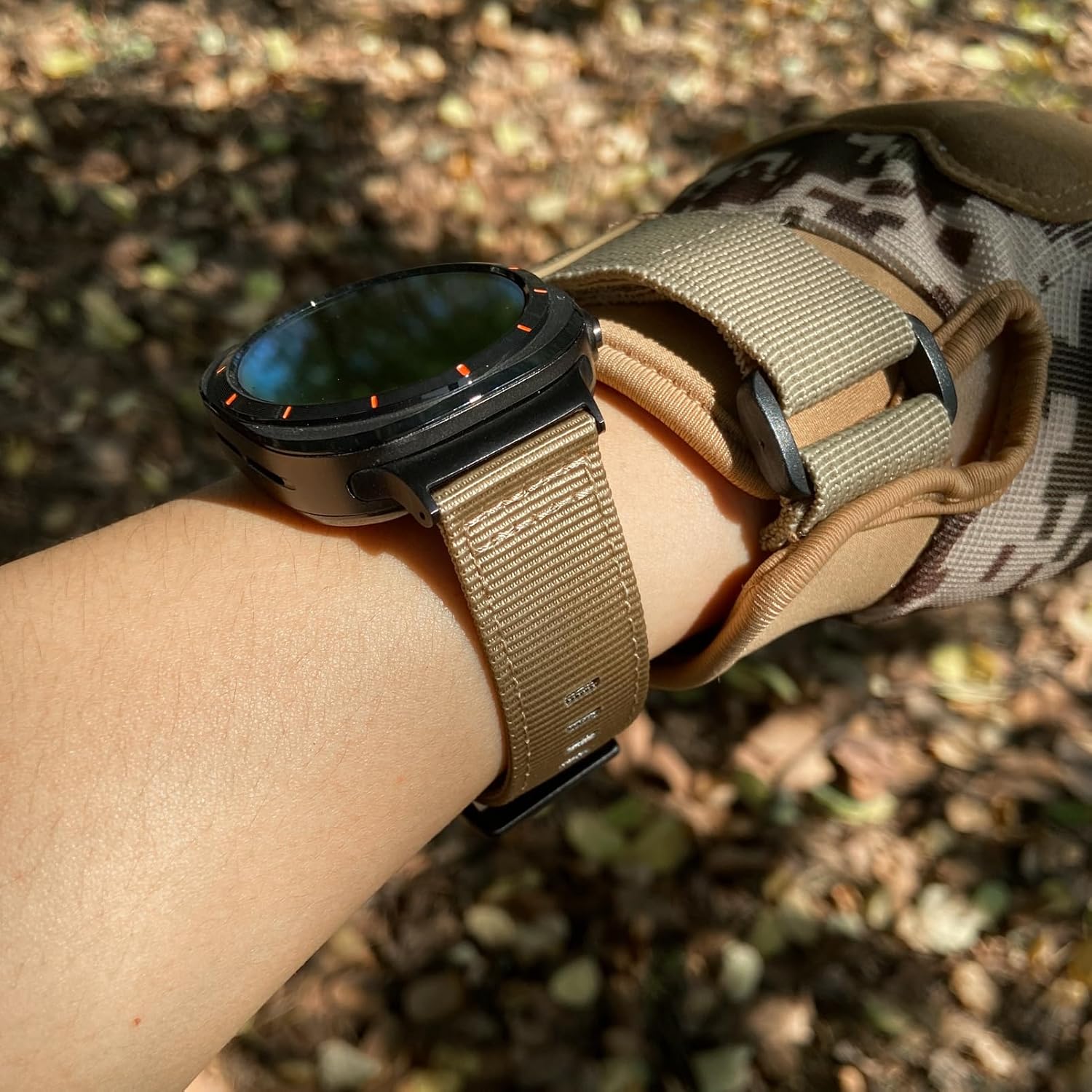 SMITHA Nylon Watch Band Compatible with Samsung Galaxy Watch Ultra 47mm Band (2024/2025) - Glossy Military Nylon Strap for Ultra 2/1 - Comfortable Non-Taper Sport Strap