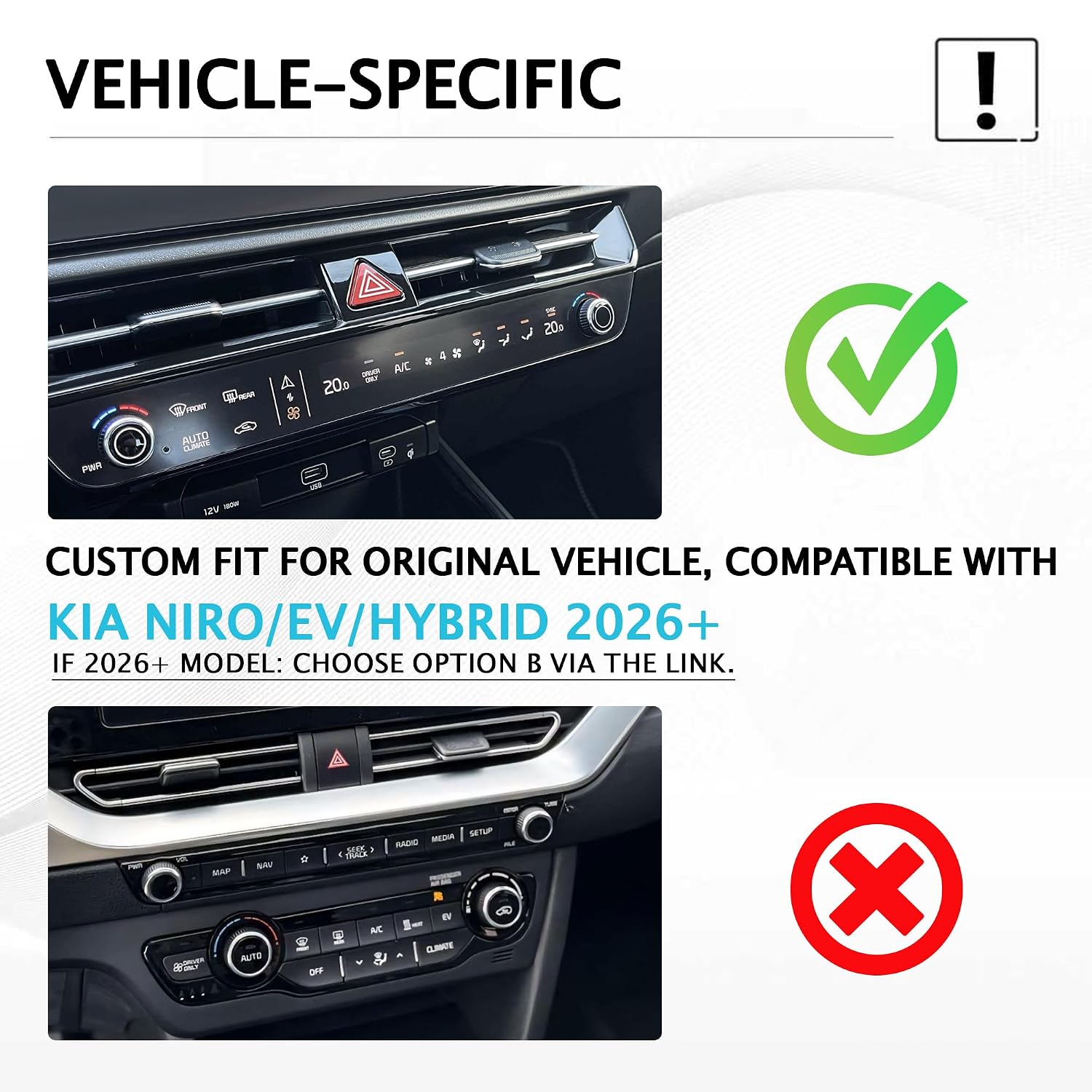 for 2025-2026 Kia Carnival / 2025 NIRO EV Accessories, 2-Pieces AC Climate Aluminum Alloy Knob Covers Trim Kit (Light Blue) - Interior Upgrade, Non-Slip Design · Enhanced Grip image 2