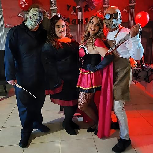 Miniatura 6 de Michael Myers Máscara de Halloween, máscara de látex de cabeza completa con pelo, máscara de terror aterrador para cosplay para adultos