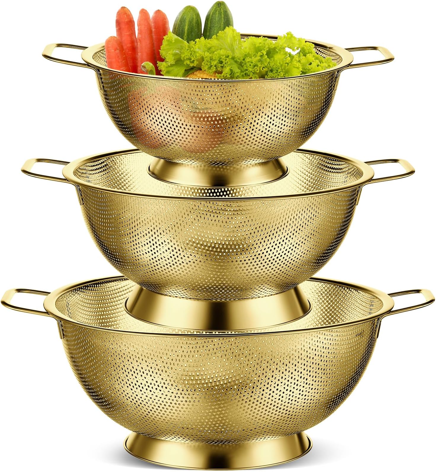 Amazon.com: TEHAHA Colander Set With Peeler,3 in 1 Strainer for Kitchen ...