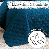 Vista 3 de Exclusivo Mezcla Elipse Juego de colcha de 3 piezas con fundas de almohada, edredón , suave, ligero, reversible e hipoalergénico