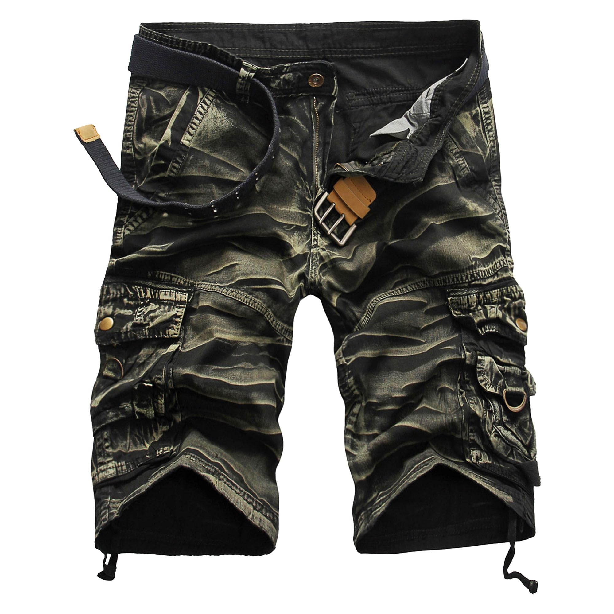 Short cargo homme multi-poches avec camouflage militaire robuste - 7