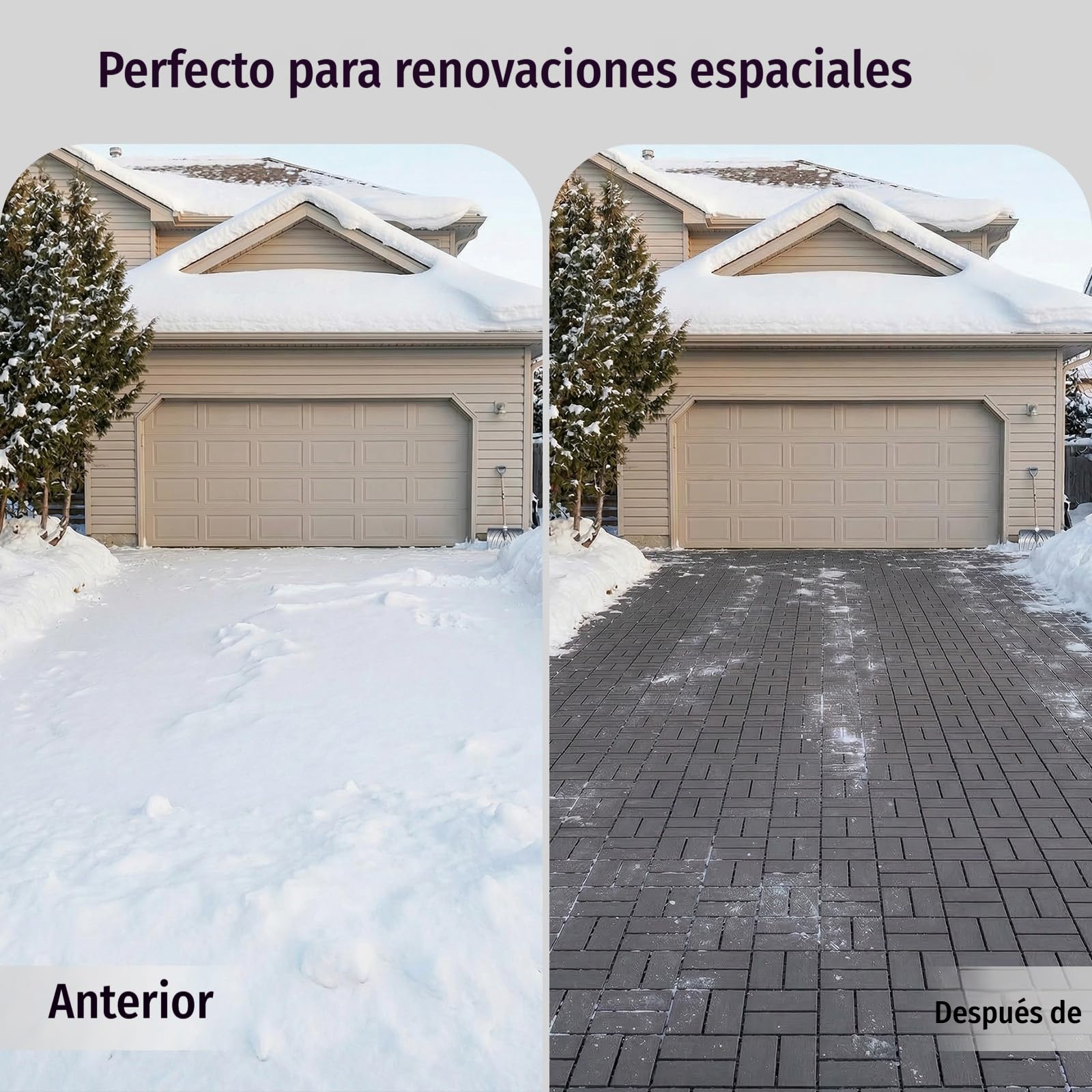 44 Baldosas WPC para Terraza Exterior, Antideslizantes e Impermeables, Sistema Click, Suelo Composite para Jardín, Balcón y Piscina, Gris, 30 x 30 cm, 4 m²