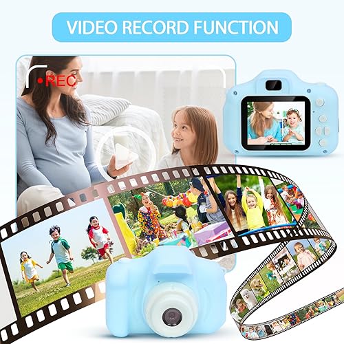Miniatura 4 de Cámara para niños, enfoque automático HD, 13 MP, video 1080P, 2000 fotos, marcos divertidos, juegos para niñas, niños pequeños, regalo de
