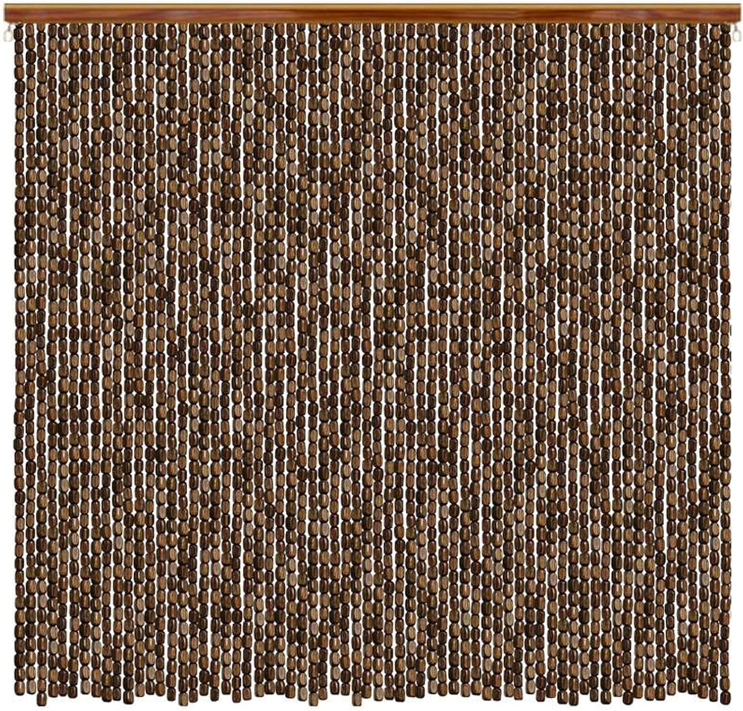 Zasłona z koralików bambusowych – naturalny wiszący parawan do sypialni, salonu, kuchni i przedpokoju – 80 pasm, 80 x 200 cm,cja chroniąca przed muchami